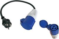 Verloopkabel CEE-contrastekker naar hybride Schuko-stekker 0,4m