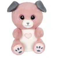 Pluche hond - GIPSY TOYS - CANDY - poederroze en grijs - 23 cm - hartje op zijn buik