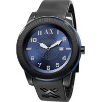 Horlogeband Armani Exchange AX1120 Silicoon Zwart 22mm