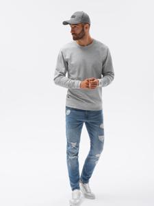 Ombre - heren sweater grijs - licht - B1153-2