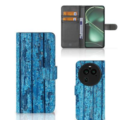 OPPO Find X6 Pro | Book Style Case | Wood Blue OPPO Find X6 Pro | Book Style Case | Wood Blue