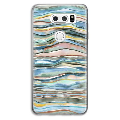 Watercolor Agate: LG V30 Transparant Hoesje