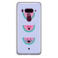Smiley watermeloen: HTC U12+ Transparant Hoesje