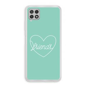 Friends heart pastel: Samsung Galaxy A22 4G Transparant Hoesje