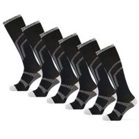 Poederbaas Skisokken Lightweight 6-pack Zwart-35/38