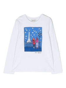 SONIA RYKIEL ENFANT t-shirt imprimé à manches longues - Blanc