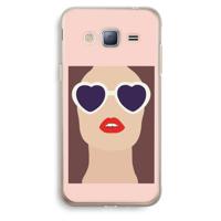 Red lips: Samsung Galaxy J3 (2016) Transparant Hoesje