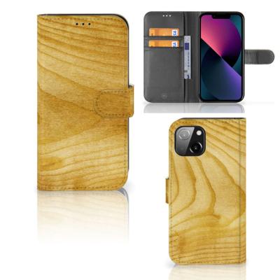Apple iPhone 13 | Book Style Case | Licht Hout | Portemonnee hoesje