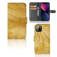 Apple iPhone 13 | Book Style Case | Licht Hout | Portemonnee hoesje