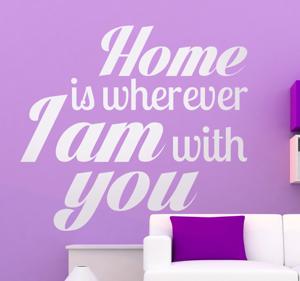 Sticker tekst Home is wherever