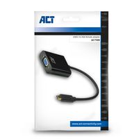 ACT AC7300 video kabel adapter 0,15 m USB Type-C VGA (D-Sub) Zwart - thumbnail