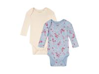 lupilu Baby meisjes rompertjes (74/80, Wit/blauw)