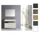 Sanicare Q17 badkamermeubel 2 laden 2 kraangaten 100 cm schots-eiken - thumbnail