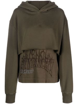 Givenchy hoodie superposé à motif 4G - Vert