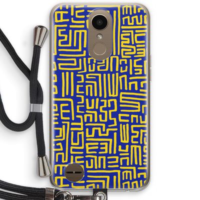 Majorelle Blue Print: LG K10 (2017) Transparant Hoesje met koord