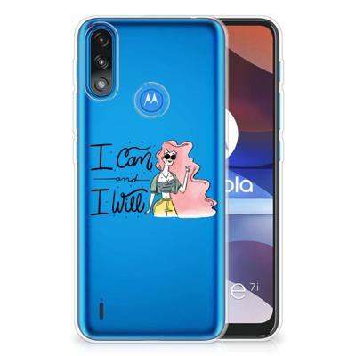 Motorola Moto E7/E7i Power Telefoonhoesje met Naam i Can
