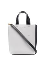 Marni sac cabas bicolore en cuir - Gris