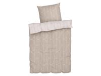LIVARNO home Dekbedovertrek 140 x 200 cm (Geometrisch/beige)