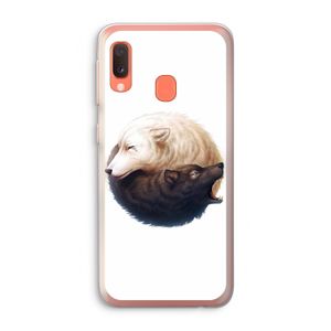 Yin Yang Wolves: Samsung Galaxy A20e Transparant Hoesje