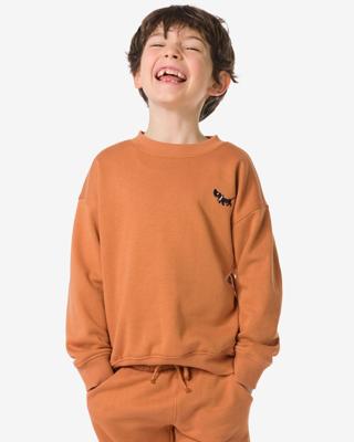 HEMA Takkie kindertrui sweatstof bruin (bruin)