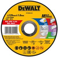DeWalt Accessoires DT20595-QZ Doorslijpschijf | multimateriaal | 125 x 1.0 x 22.2 mm - DT20595-QZ