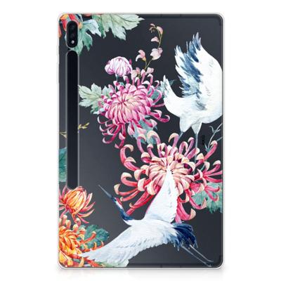 Samsung Galaxy Tab S7 Plus | S8 Plus Back Case Bird Flowers