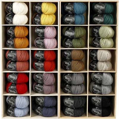 Creativ Company Wolgaren, l: 125 m, diverse kleuren, 20x10 bol/ 1 doos