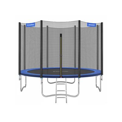Trampoline met met veiligheidsnet beklede stangen, Blauw / 366 cm