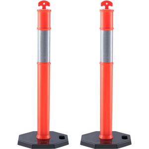 VEVOR Verkeerskegels Verkeerskegels 2 stuks 430 x 430 mm Basis Waarschuwingskegels Verkeerskegels Reflecterende waarschuwingsverkeerskegels Wegafzetpaaltjes Veiligheidspaaltjes Rood