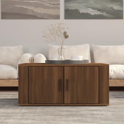 Salontafel 80x50x36 cm bewerkt hout bruin eikenkleur