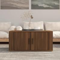 Salontafel 80x50x36 cm bewerkt hout bruin eikenkleur