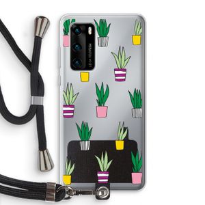 Sanseveria: Huawei P40 Transparant Hoesje met koord