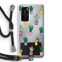 Sanseveria: Huawei P40 Transparant Hoesje met koord