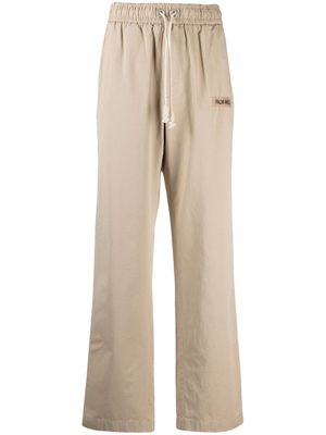 Palm Angels pantalon droit à rayures latérales - Tons neutres