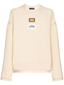 Dolce & Gabbana pull à patch logo - Tons neutres