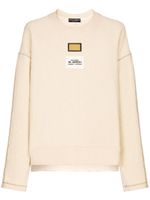 Dolce & Gabbana pull à patch logo - Tons neutres