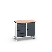 Bott Verso Mobiele Kast | 1050x600x980mm | 5 Laden | 1 Deur | MPX Top | RAL 7016 - 16927121.19 Bott Verso Mobiele Kast | 1050x600x980mm | 5 Laden | 1 Deur | MPX Top | RAL 7016 - 16927121.19