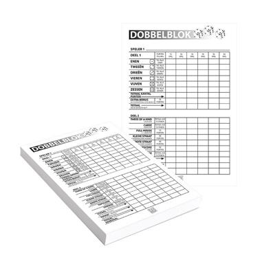 Soho?Scoreblok voor Yahtzee spel - 6x - blok 100 vellen - dobbelspel - punten opschrijven - dobbelbl