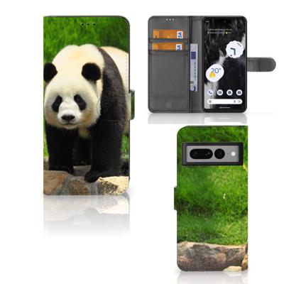 Google Pixel 7 Pro | Telefoonhoesje | Met pasjeshouder | Panda