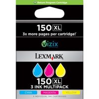 Lexmark 14N1807E inktcartridge 3 stuk(s) Origineel Hoog (XL) rendement Cyaan, Magenta, Geel - thumbnail