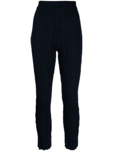 Mame Kurogouchi pantalon nervuré à coupe évasée - Bleu