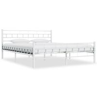 Bedframe metaal wit 160x200 cm - thumbnail