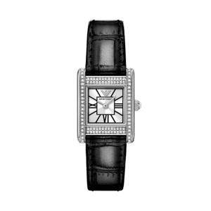 Horlogeband Armani AR11660 Leder Zwart 14mm