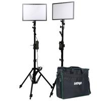 Ledgo E268CII LED camera verlichting Complete Kit - 2 x LED schermen + 2 lampstatieven