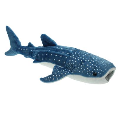 Walvis haai knuffel - pluche - blauw - 54 cm - Haaien/Vissen - Dieren