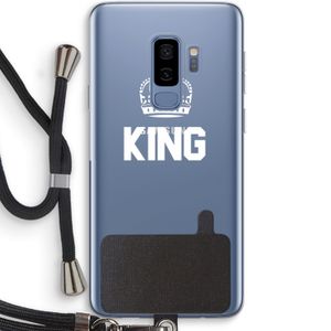 King zwart: Samsung Galaxy S9 Plus Transparant Hoesje met koord