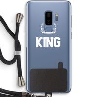 King zwart: Samsung Galaxy S9 Plus Transparant Hoesje met koord