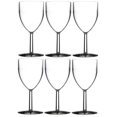 Rosti Mepal Wijnglazen - 6x - kunststof - 300 ml - 8 x 16 cm - outdoor/camping