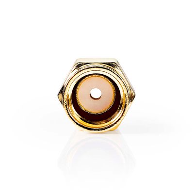 Nedis SMA-Connector | Recht | Male | Verguld | 50 Ohm | Krimp | Diameter kabelinvoer: 2.55 mm | Metaal | Goud | 2 Stuks | Doos - CSGB02900GD