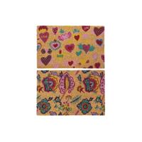 Deurmat DKD Home Decor Rubber Multicolour 2 Stuks Kokosvezel (60 x 40 x 1,5 cm)